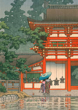 Kasuga Shrine Snow Ukiyo E