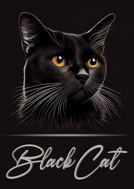 Black Cat Portrait