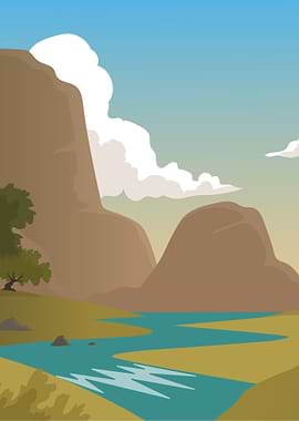 RIVER LANDSCAPE VIEW