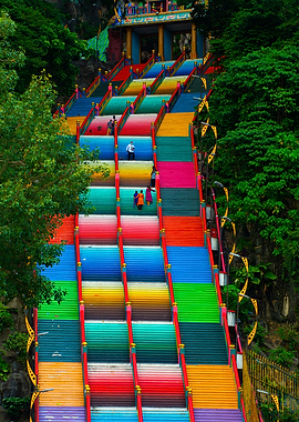colorful stairs