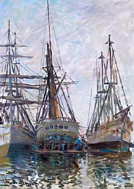 Claude Monet Bateaux dans