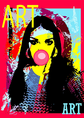 Girl with black hair and e