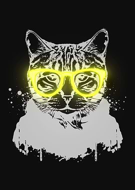 Hipster Funny with glass