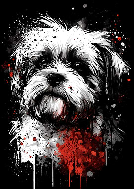 Maltese Dog Portrait