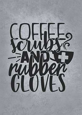 Coffee Scrubs Rubber Glove