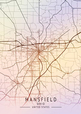 Mansfield USA City Map