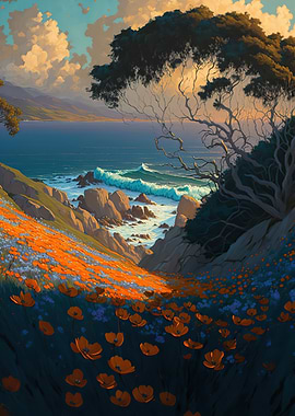 Coastal hills landscape