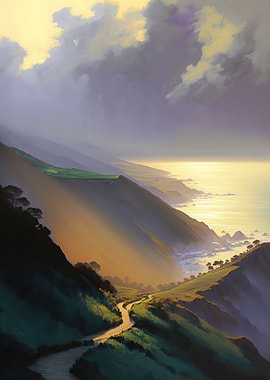 Coastal hills landscape