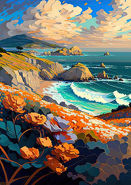 Coastal hills landscape