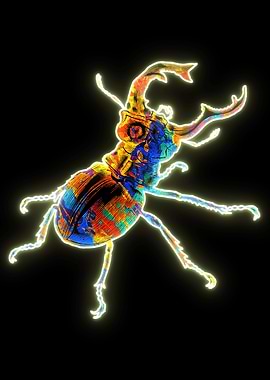 Neon water color Bugs