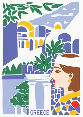 Greece Travel Poster