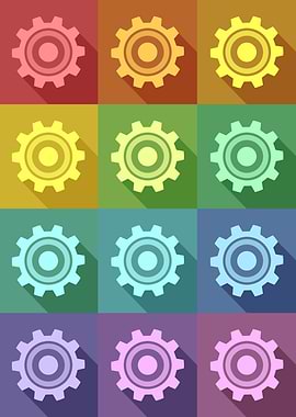 Engineer Gears Pop Art