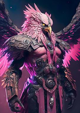 Pink Bird of the Sky