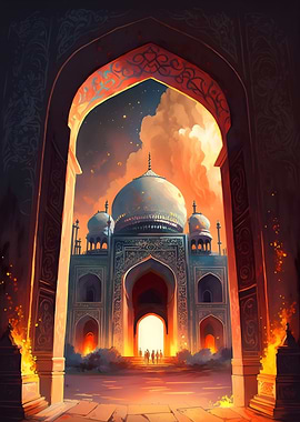 Taj mahal painting art