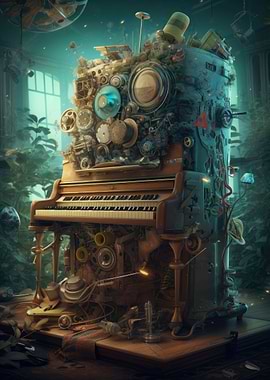 Graphic designt piano art