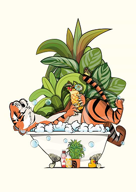 Tiger in Bathtub
