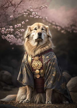 Samurai Golden Retriever