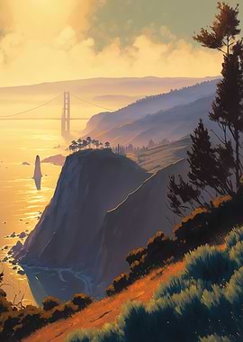 Coastal hills landscape