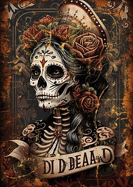 Day Of The Dead Woman Art