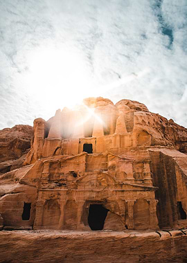 minimalistic ancient ruins