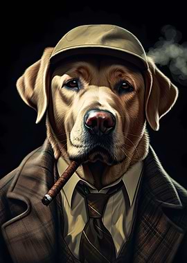 Labrador Gangster Suit