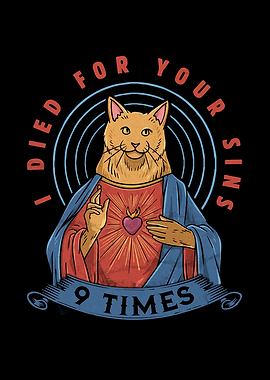 Cat as Jesus Humour for a