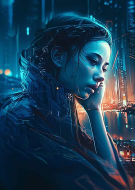 Cyberpunk beutiful girl