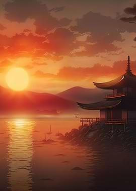 Beautiful Japan Sunset