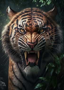Angry Tiger portrait