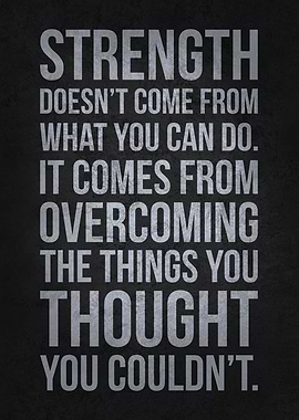 Where Strength Comes From
