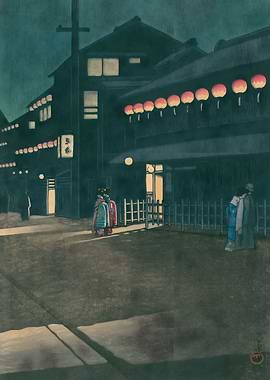 Evening in Soemoncho Osaka