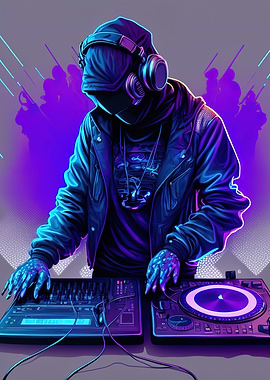 Neon dj