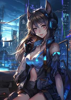 Cyberpunk beutiful girl