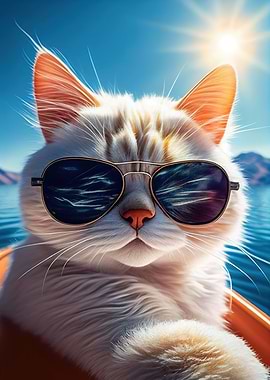 Cat Wearing Sunglasses
