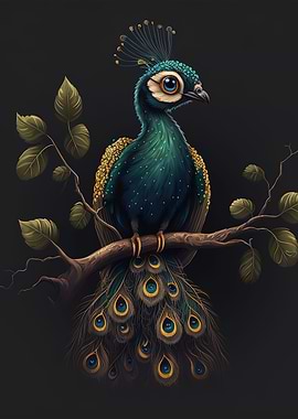 peacock chibi