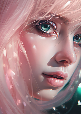 cute anime girl face