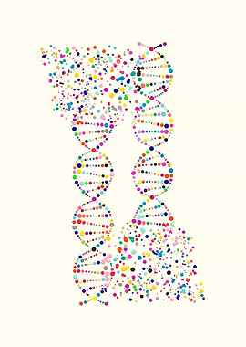 Dna Art Print Double Helix