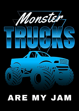 Monster Trucks 80s Retro