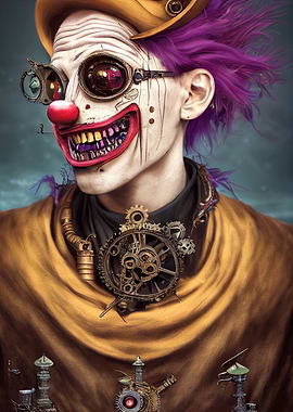 60 Steampunk Devil Clown