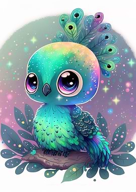 peacock chibi