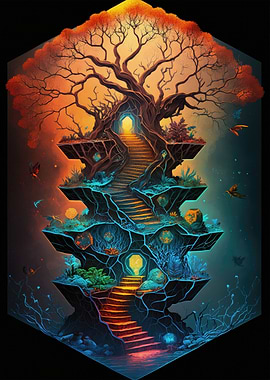 Fantasy hexagonal world