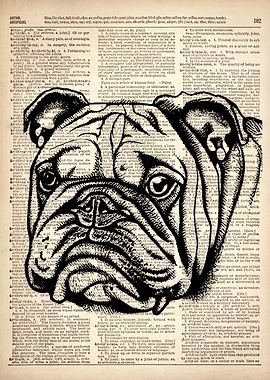BULLDOG DOG art