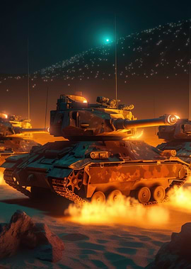 Cyberpunk Tank Battle