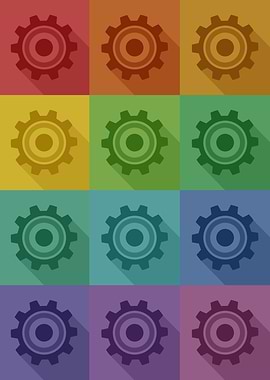 Engineer Gears Pop Art