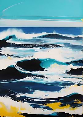Rough Ocean Painting
