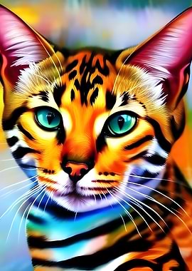 Close up of cat blue eyes