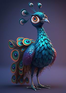 peacock chibi