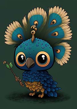 peacock chibi