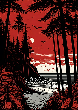 Beautiful Forest and Beach