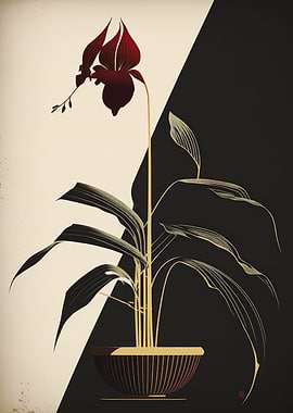 Asian Orchids Minimal Art